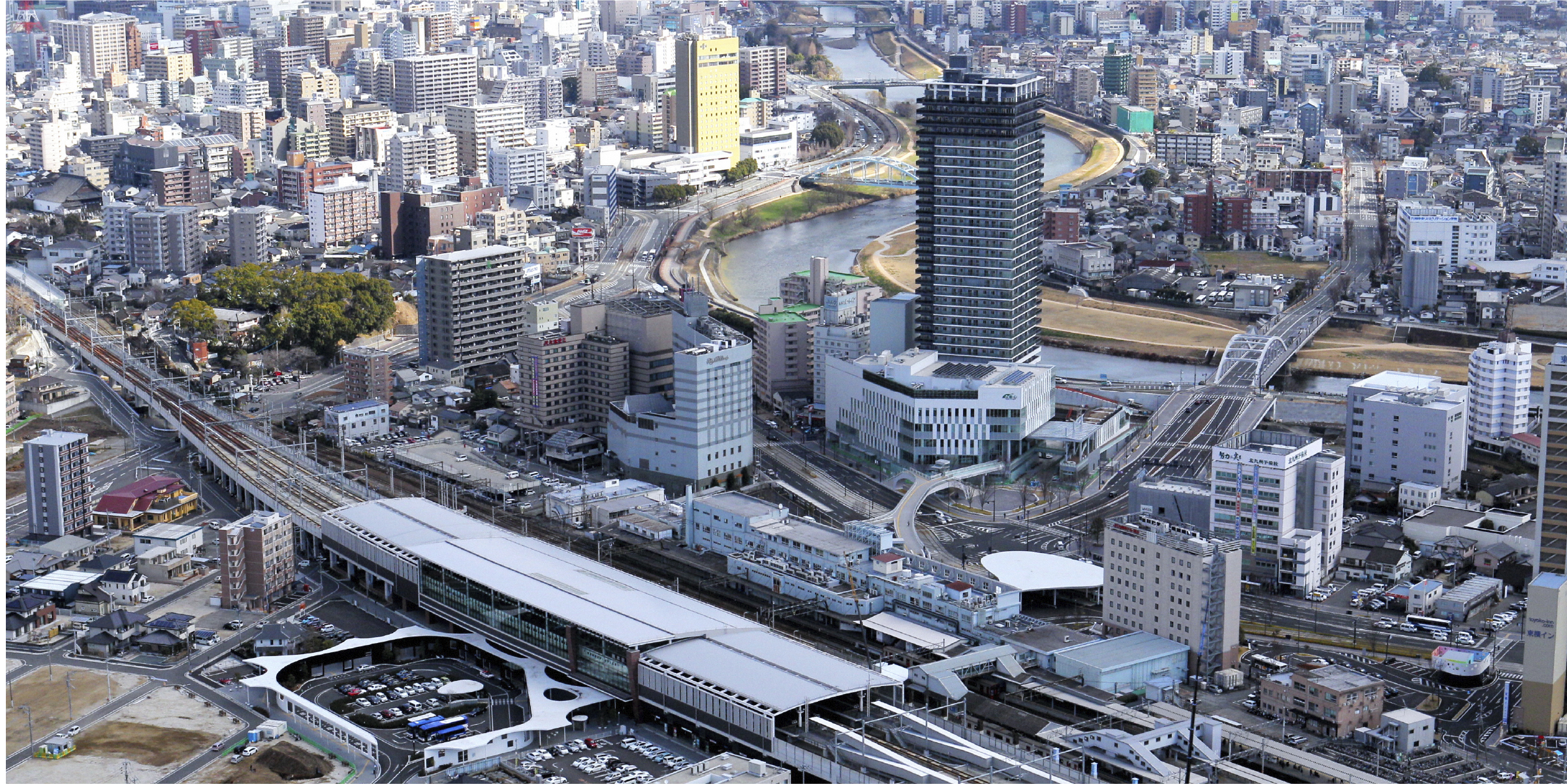 自然と都市とが調和！多彩な要素がまとまったコンパクトシティ